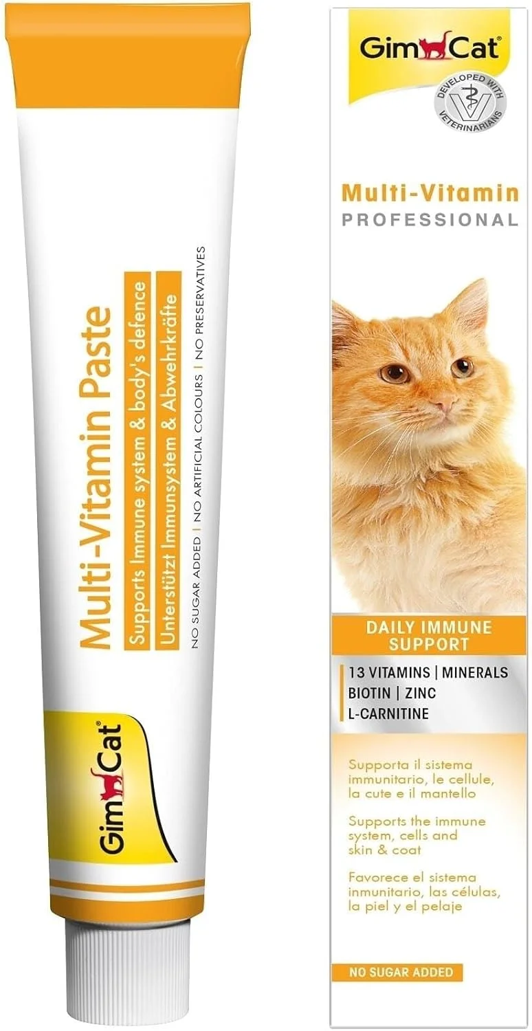 خمیر مولتی ویتامین گربه جیمبورن Gimcat، 100 گرم خمیر مولتی ویتامین گربه جیمبورن Gimcat، 100 گرم