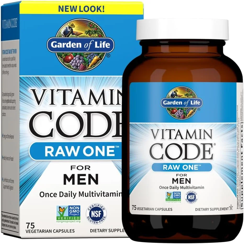 مولتی ویتامین مردانه Garden of Life، ویتامین کد Raw One - یک بار در روز، ویتامین ها به همراه میوه ها، سبزیجات و پروبیوتیک ها، 75 عدد مولتی ویتامین مردانه Garden of Life، ویتامین کد Raw One - یک بار در روز، ویتامین ها به همراه میوه ها، سبزیجات و پروبیوتیک ها، 75 عدد