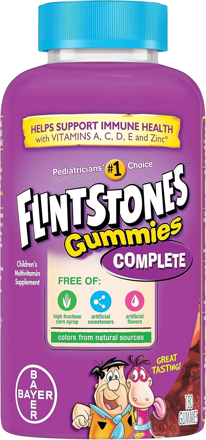 پاستیل مولتی ویتامین کامل کودکان Flintstones، 180 عدد پاستیل مولتی ویتامین کامل کودکان Flintstones، 180 عدد