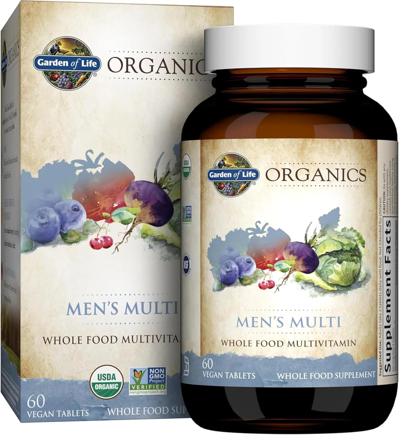 مولتی ویتامین مردانه Garden of Life - مکمل ویتامین غذایی کامل ارگانیک مردانه Mykind، وگان، 60 قرص مولتی ویتامین مردانه Garden of Life - مکمل ویتامین غذایی کامل ارگانیک مردانه Mykind، وگان، 60 قرص