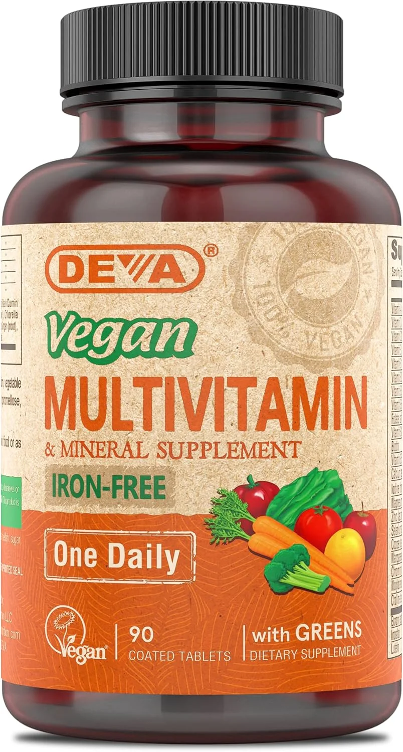 مولتی ویتامین و مکمل معدنی ویگن Deva بدون آهن - 90 قرص مولتی ویتامین و مکمل معدنی ویگن Deva بدون آهن - 90 قرص