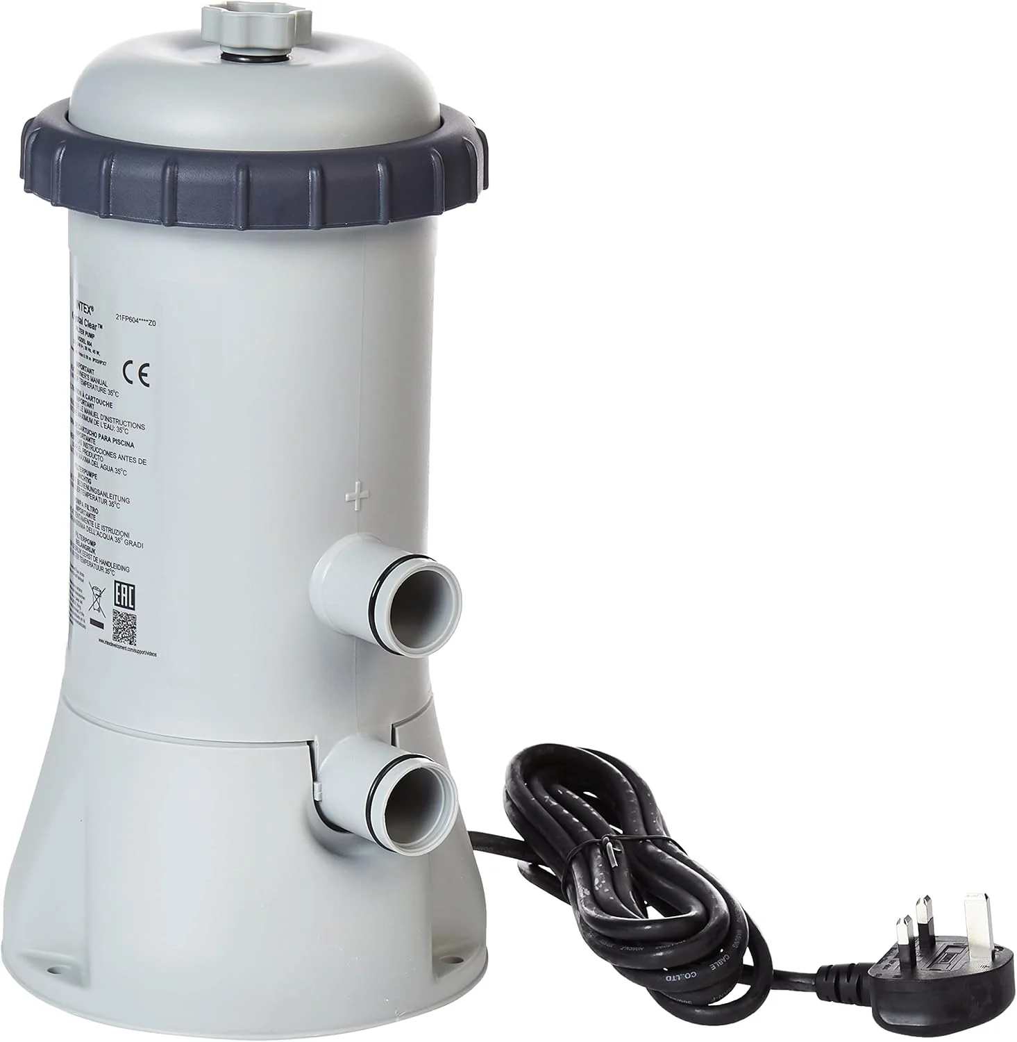 Intex Krystal Clear Filter Pump 2,006 Litres 530Gal Per Hour For Pools Up To 15Ft 28604, Black, Filter Pump For 8'To12' Pool 530Gal, 2724444688690 Intex Krystal Clear Filter Pump 2,006 Litres 530Gal Per Hour For Pools Up To 15Ft 28604, Black, Filter Pump For 8'To12' Pool 530Gal, 2724444688690