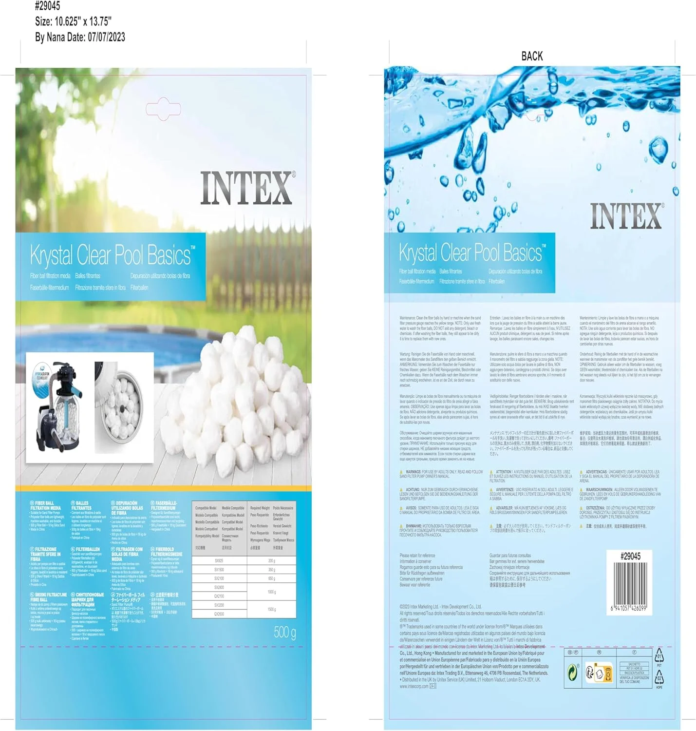 مدیا فیلتراسیون توپ فیبر اینتکس، 500 گرم در هر کیسه (29045) مدیا فیلتراسیون توپ فیبر اینتکس، 500 گرم در هر کیسه (29045)