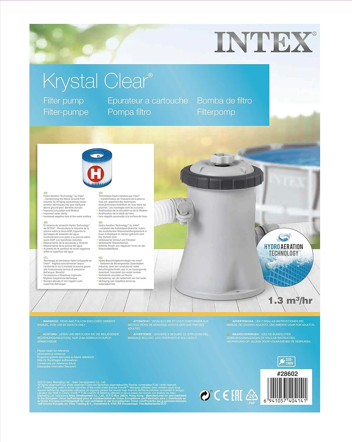 پمپ فیلتر کارتریجی اینتکس مدل 28602Bs با ظرفیت 330 گالن در ساعت و ولتاژ 220-240 ولت - خاکستری پمپ فیلتر کارتریجی اینتکس مدل 28602Bs با ظرفیت 330 گالن در ساعت و ولتاژ 220-240 ولت - خاکستری