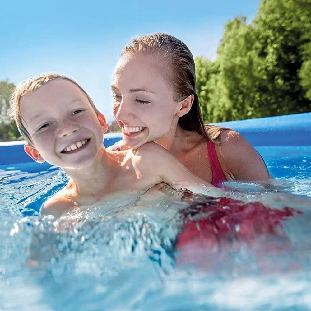 استخر ایزی ست اینتکس سایز 8 فوت در 24 اینچ، آبی به همراه پمپ تصفیه