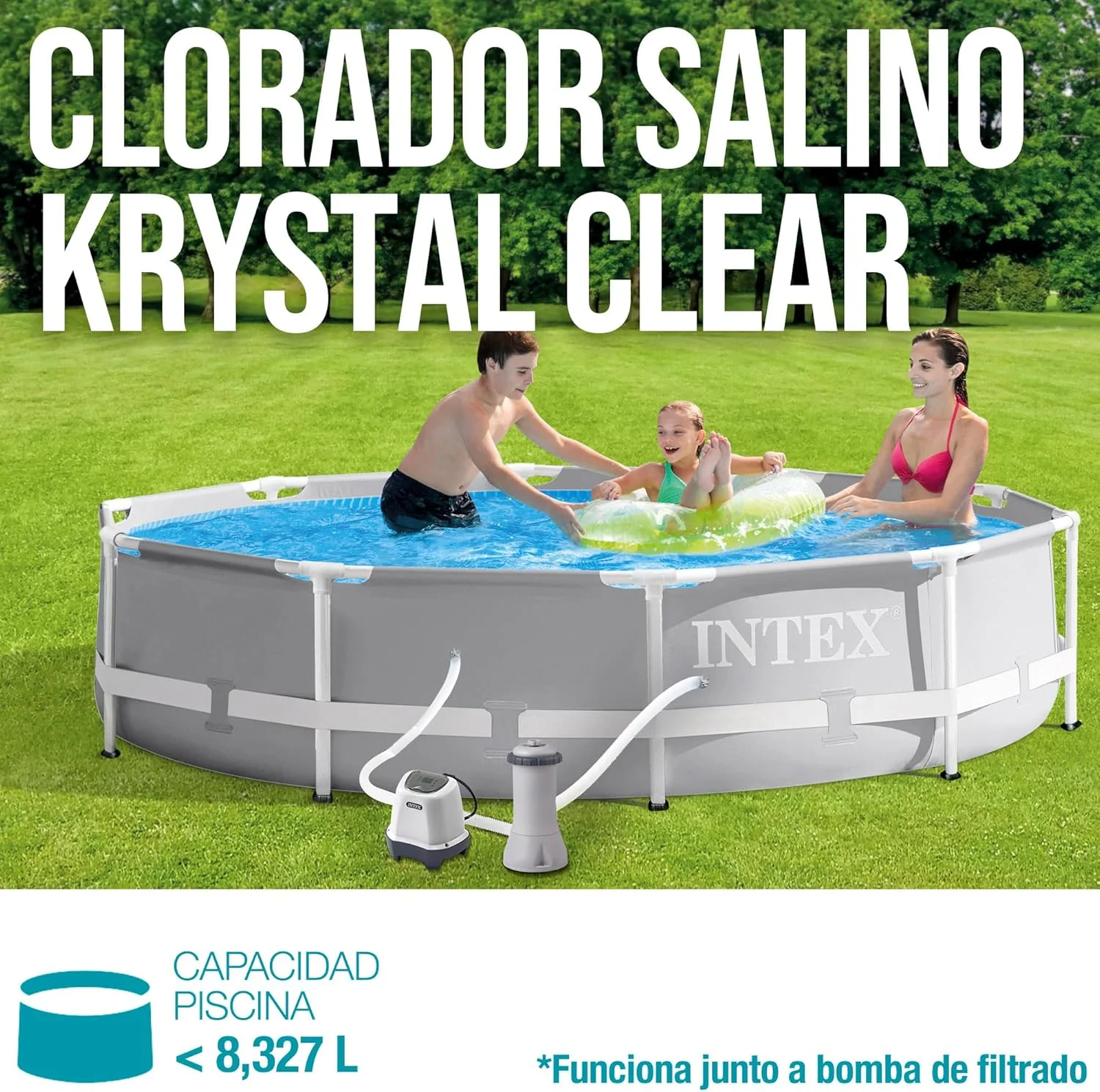 دستگاه کلرزن نمکی اینتکس مدل Krystal Clear 26662 مناسب پمپ تصفیه با نرخ جریان 1136-3785 لیتر در ساعت، تولید کلر 2 گرم در ساعت برای استخرهای کوچک تا 366 سانتی متر، پلاستیکی، سفید دستگاه کلرزن نمکی اینتکس مدل Krystal Clear 26662 مناسب پمپ تصفیه با نرخ جریان 1136-3785 لیتر در ساعت، تولید کلر 2 گرم در ساعت برای استخرهای کوچک تا 366 سانتی متر، پلاستیکی، سفید