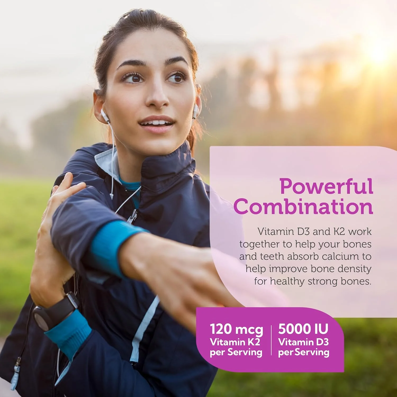 زاهلر - مکمل جویدنی ویتامین D3 و K2 (90 عدد) - ویتامین K2 D3 کوشر تایید شده 5000 IU قرص جویدنی خوشمزه - ویتامین D و K2 برای جذب کلسیم، تراکم استخوان و حمایت از سیستم ایمنی زاهلر - مکمل جویدنی ویتامین D3 و K2 (90 عدد) - ویتامین K2 D3 کوشر تایید شده 5000 IU قرص جویدنی خوشمزه - ویتامین D و K2 برای جذب کلسیم، تراکم استخوان و حمایت از سیستم ایمنی