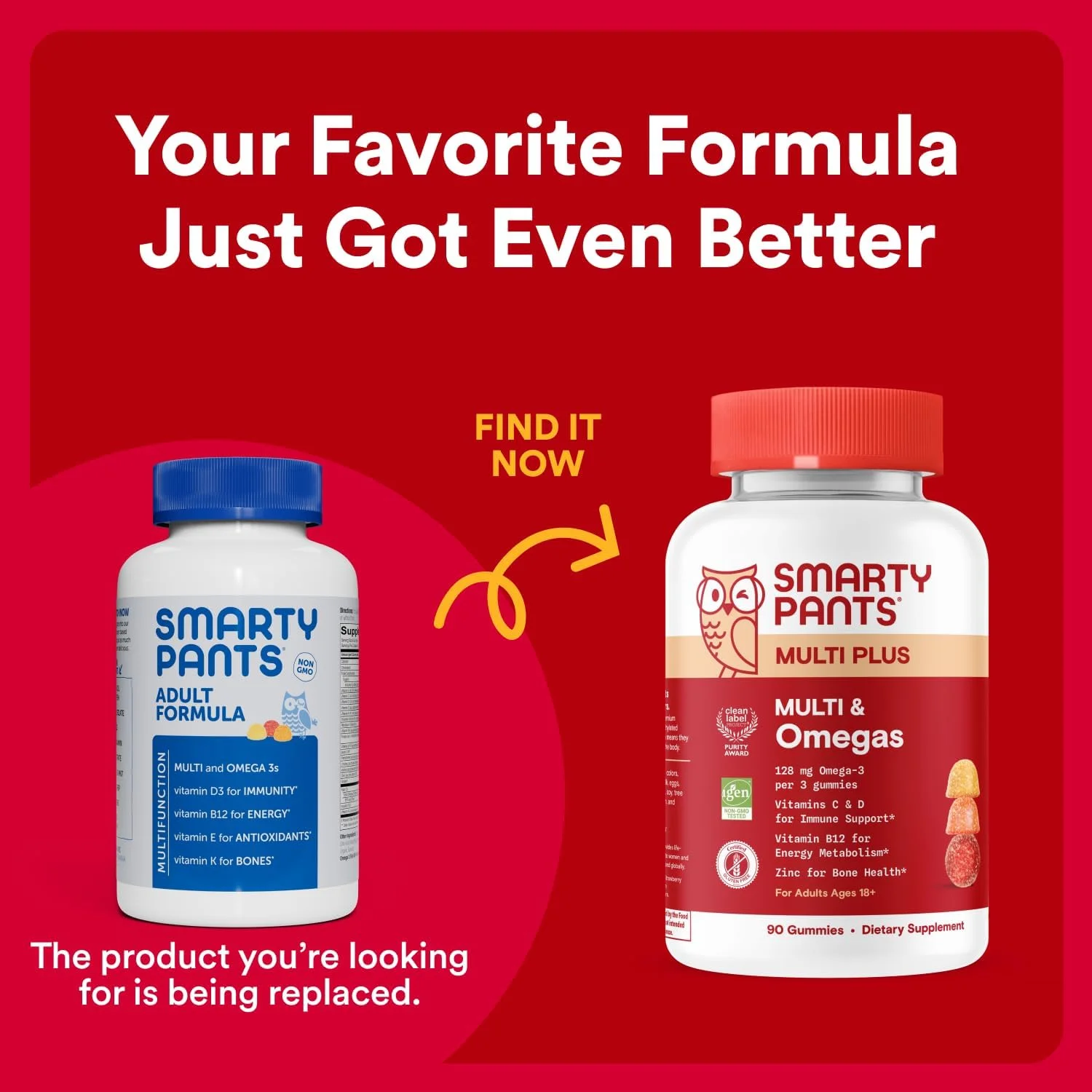 مولتی ویتامین روزانه SmartyPants برای مردان و زنان: پاستیل های روزانه برای بزرگسالان حاوی ویتامین B12، C، D3، E و K - حاوی روغن ماهی امگا 3 (DHA/EPA)، ید، کولین - 180 عدد (مصرف 30 روزه)