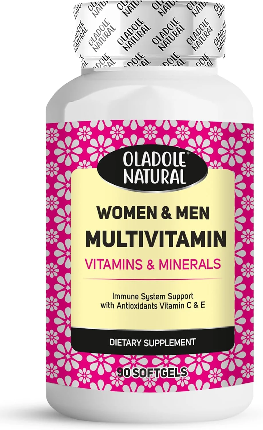 مولتی ویتامین طبیعی اولادل برای آقایان و بانوان، 90 سافت ژل | غنی شده با ویتامین A، C، D، E، K، B12، آهن، کلسیم، منیزیم، بیوتین، روی و ید | پشتیبانی از سیستم ایمنی با تقویت آنتی اکسیدانی مولتی ویتامین طبیعی اولادل برای آقایان و بانوان، 90 سافت ژل | غنی شده با ویتامین A، C، D، E، K، B12، آهن، کلسیم، منیزیم، بیوتین، روی و ید | پشتیبانی از سیستم ایمنی با تقویت آنتی اکسیدانی