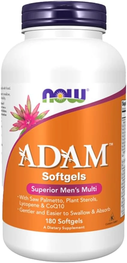سافت ژل مولتی ویتامین مخصوص آقایان NOW Foods Adam، 180 عددی