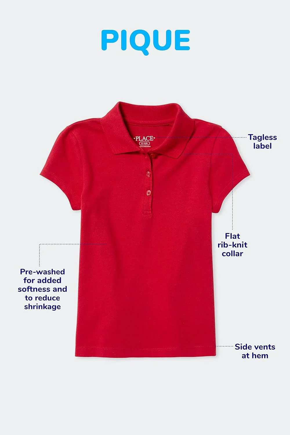 The Children's Place Boys School Uniform Bys CP Plo School Uniform Polo Shirt