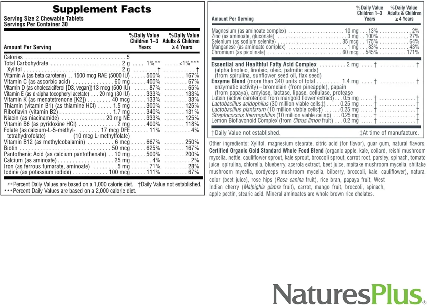 مولتی ویتامین کودکان Nature's Plus Gold، مکمل جویدنی 60 عددی با طعم گیلاس و شکل حیوانات - حاوی ویتامین D3، K2 و پروبیوتیک، بدون شکر مولتی ویتامین کودکان Nature's Plus Gold، مکمل جویدنی 60 عددی با طعم گیلاس و شکل حیوانات - حاوی ویتامین D3، K2 و پروبیوتیک، بدون شکر