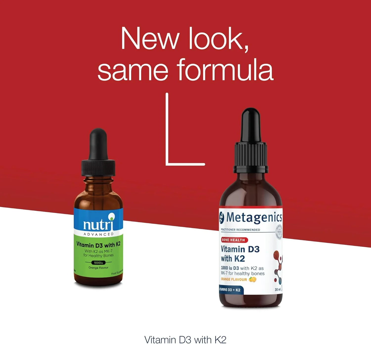 قطره مایع ویتامین D3 با K2 متاژنیکس - سلامت استخوان و ایمنی - پرتقال، 30 میلی لیتر