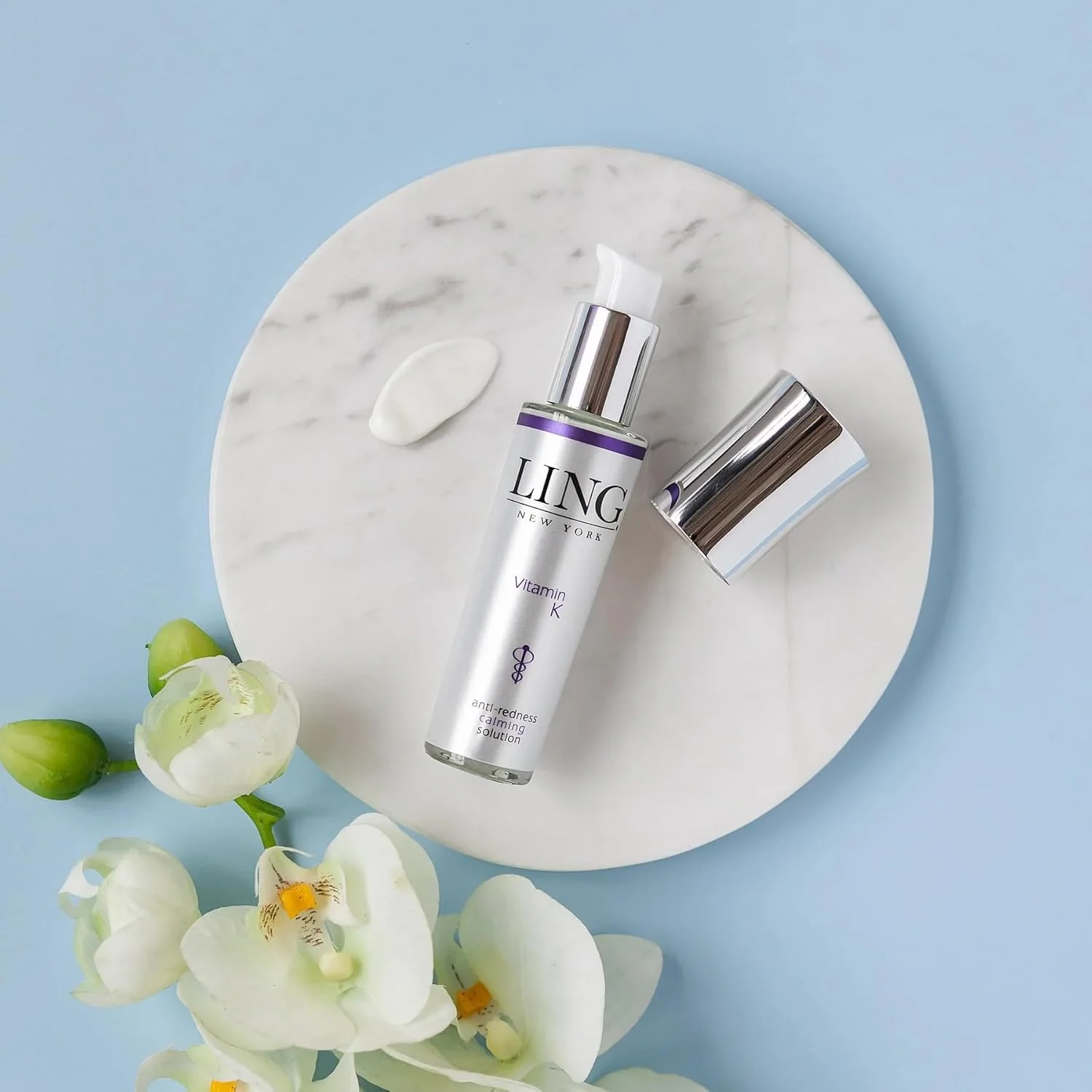 سرم ویتامین K ضد قرمزی و تسکین دهنده پوست LING NEW YORK حجم 30 میلی لیتر