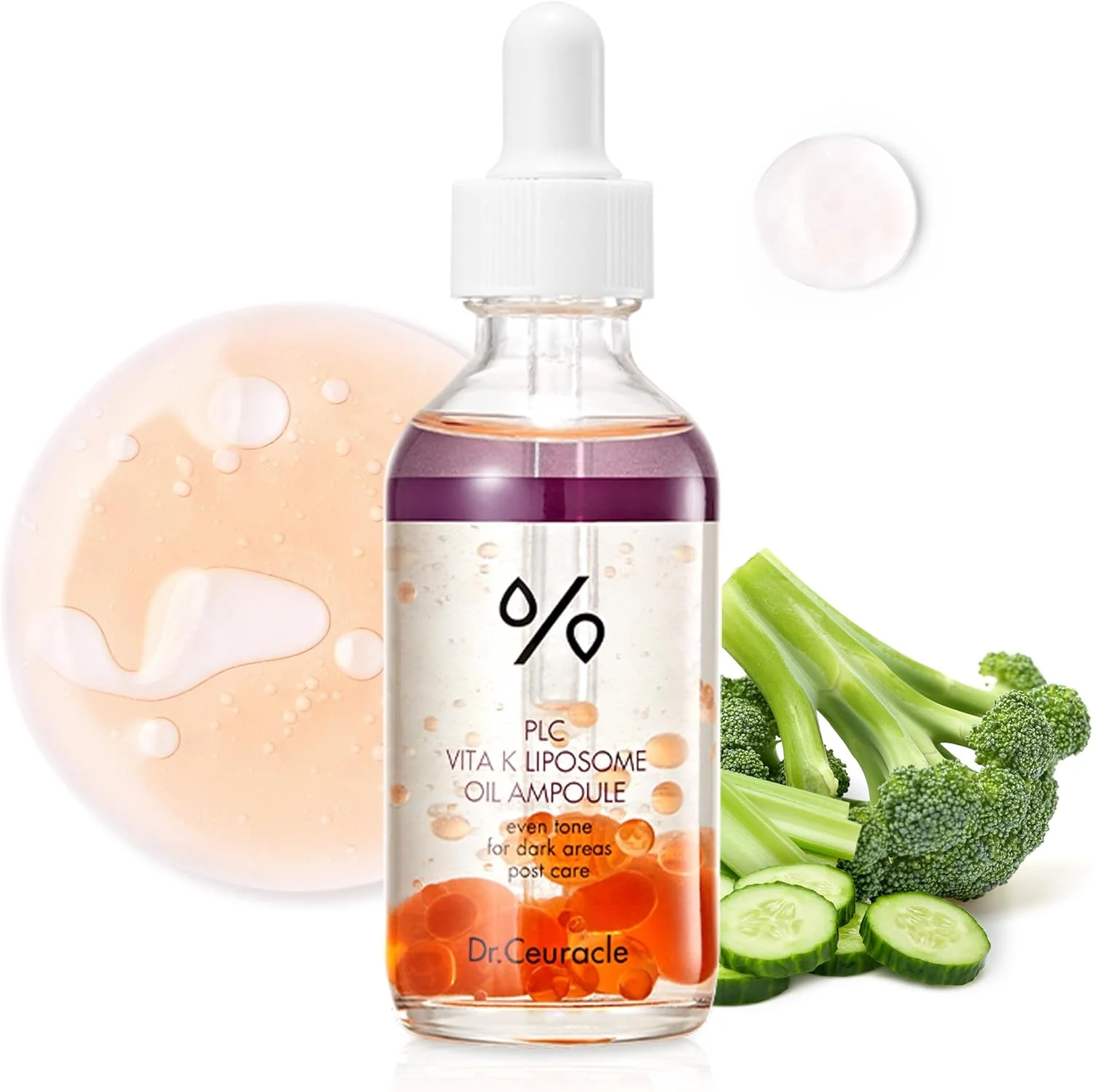 leegeehaam PLC Vitamin K Liposome Oil AmpouleㅣSpecial Care for Toning, Glowing, Hydration, BrighteningㅣSkin-Friendly Water&Oil Layer FormulaㅣSerum for Dark AreaㅣDr.Ceuracle