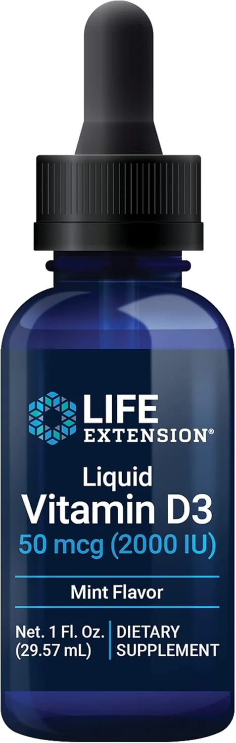 Life Extension Liquid Vitamin D3 2000 Iu (Mint, 02232, 1 Fluidoz)