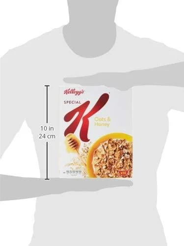 غلات صبحانه جو و عسل Special K Kellogg's | 420 گرم | تغذیه چند غله | منبع فیبر | سرشار از ویتامین ها و مواد معدنی | کم چرب | ایده آل برای صبحانه سالم