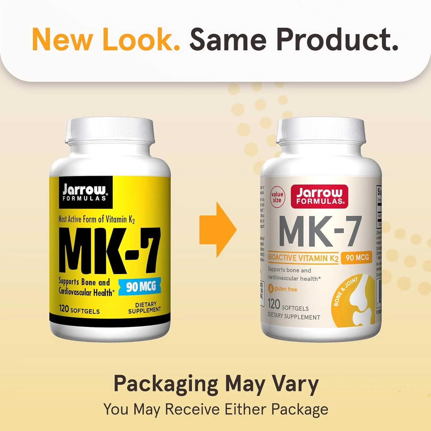 Jarrow Formulas MK-7 90 mcg - 120 Softgels - Superior Vitamin K Product for Building Strong Bones - Supports Heart & Cardiovascular Health - 120 Servings Jarrow Formulas MK-7 90 mcg - 120 Softgels - Superior Vitamin K Product for Building Strong Bones - Supports Heart & Cardiovascular Health - 120 Servings
