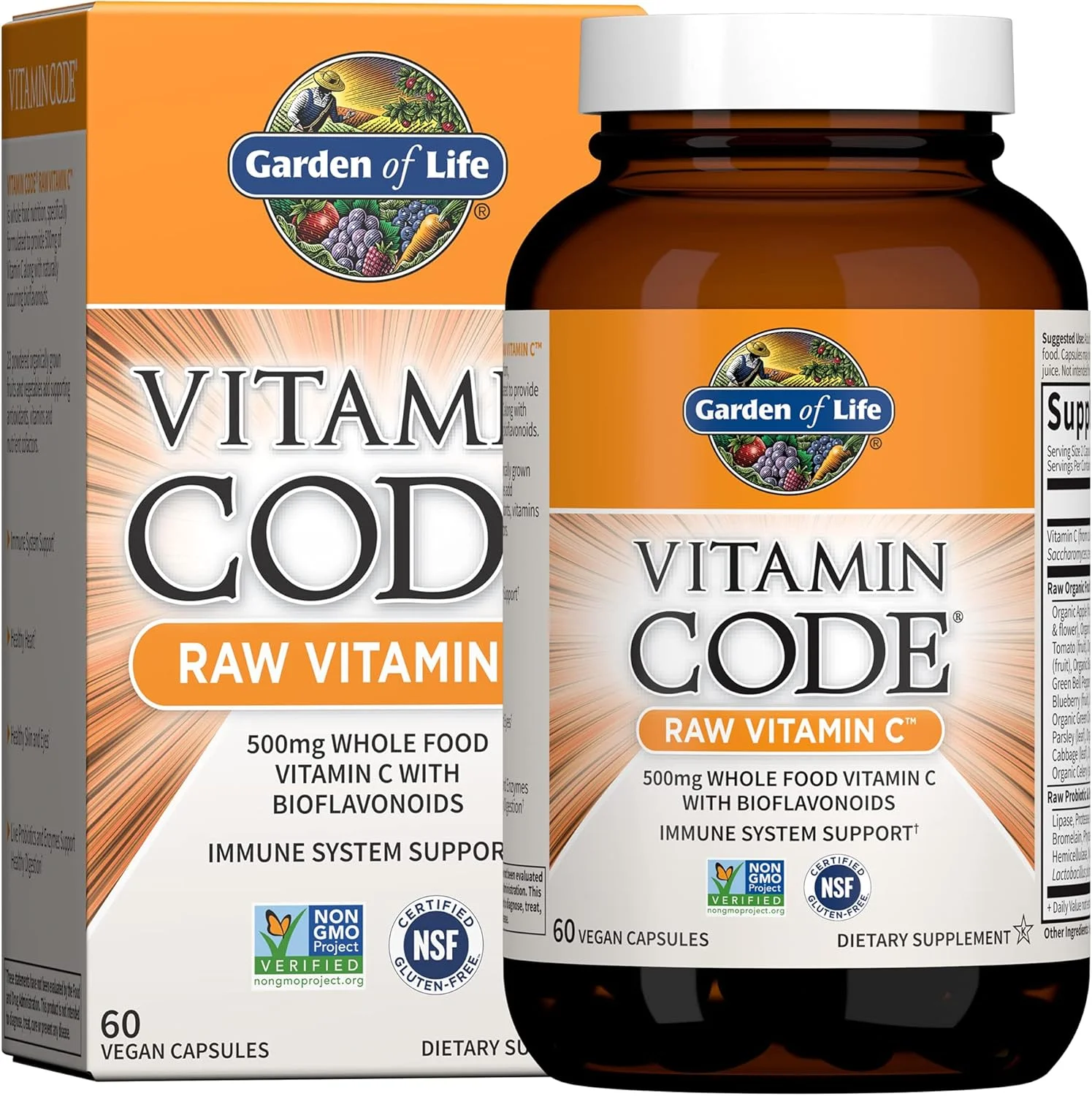 ویتامین ث Garden of Life - مکمل غذایی کامل ویتامین ث Vitamin Code Raw، وگان، 60 کپسول *ممکن است بسته بندی متفاوت باشد* ویتامین ث Garden of Life - مکمل غذایی کامل ویتامین ث Vitamin Code Raw، وگان، 60 کپسول *ممکن است بسته بندی متفاوت باشد*