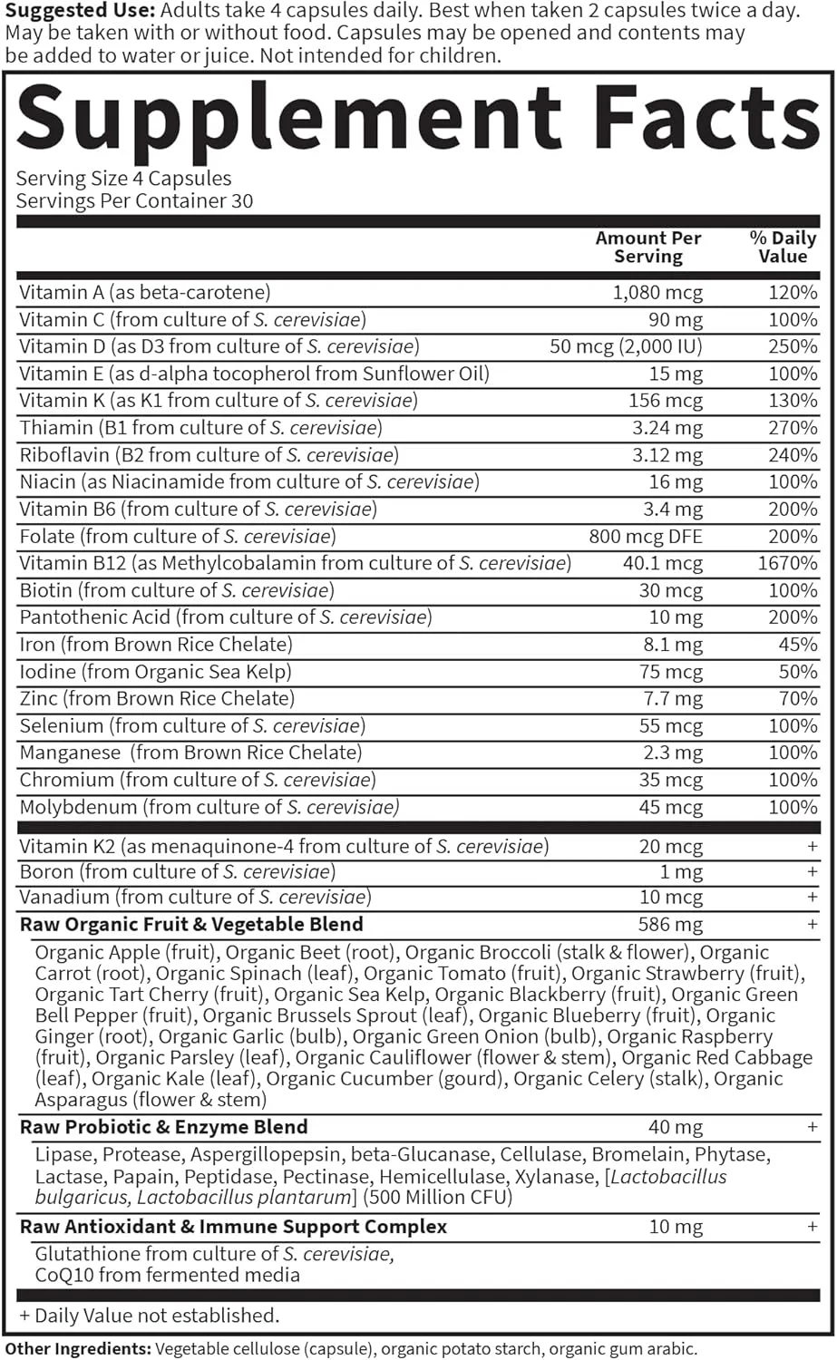 مولتی ویتامین Garden of Life مخصوص بانوان، Vitamin Code Women Multi - 120 کپسول، مولتی ویتامین غذایی کامل برای بانوان، ویتامین ها، آهن، فولات (نه اسید فولیک) و پروبیوتیک ها برای انرژی بانوان، مکمل های گیاهی مولتی ویتامین Garden of Life مخصوص بانوان، Vitamin Code Women Multi - 120 کپسول، مولتی ویتامین غذایی کامل برای بانوان، ویتامین ها، آهن، فولات (نه اسید فولیک) و پروبیوتیک ها برای انرژی بانوان، مکمل های گیاهی
