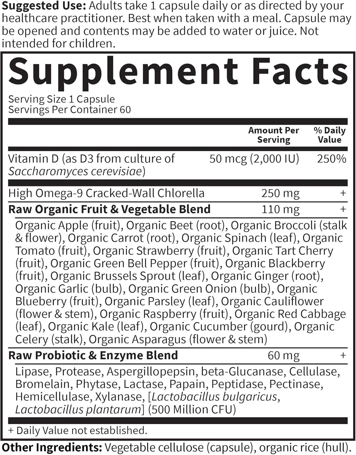 گاردن آف لایف ویتامین D، ویتامین کد Raw D3، ویتامین D 2000 IU، مکمل های ویتامین D غذایی کامل Raw با کلرلا، میوه، سبزیجات و پروبیوتیک ها برای سلامت استخوان و ایمنی، 60 کپسول گیاهی گاردن آف لایف ویتامین D، ویتامین کد Raw D3، ویتامین D 2000 IU، مکمل های ویتامین D غذایی کامل Raw با کلرلا، میوه، سبزیجات و پروبیوتیک ها برای سلامت استخوان و ایمنی، 60 کپسول گیاهی