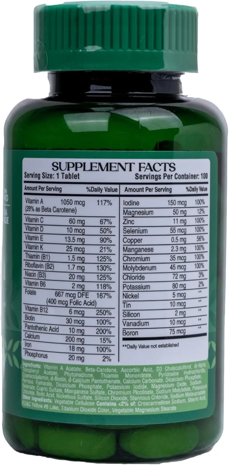 محصول Earth's Creation USA، مولتی ویتامین کامل A تا Z، مصرف روزانه، ویتامین ها، مواد معدنی، عناصر کمیاب، آنتی اکسیدان ها، لوتئین، 100 قرص، 100 سروینگ، سلامت کلی، پشتیبانی از مغز، چشم، سیستم ایمنی و انرژی محصول Earth's Creation USA، مولتی ویتامین کامل A تا Z، مصرف روزانه، ویتامین ها، مواد معدنی، عناصر کمیاب، آنتی اکسیدان ها، لوتئین، 100 قرص، 100 سروینگ، سلامت کلی، پشتیبانی از مغز، چشم، سیستم ایمنی و انرژی