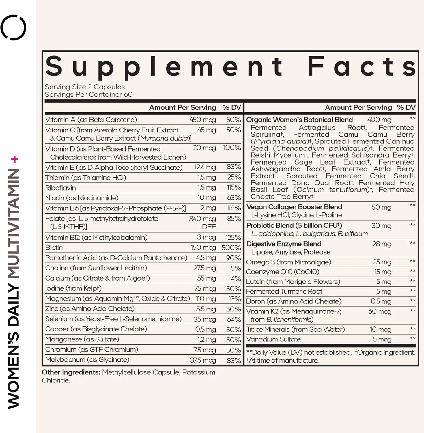 مولتی ویتامین تخمیری بانوان Codeage با امگا 3 وگان، گیاهان تخمیری، عصاره های ارگانیک خام، غیر GMO، 120 کپسول وگان مولتی ویتامین تخمیری بانوان Codeage با امگا 3 وگان، گیاهان تخمیری، عصاره های ارگانیک خام، غیر GMO، 120 کپسول وگان