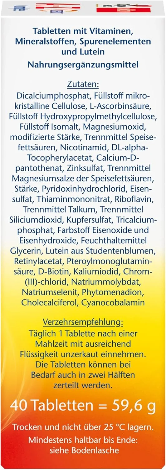 دوپل هرز A-Z Depot ویتامین های طولانی مدت - مکمل های مولتی ویتامین با بسیاری از ویتامین ها، مواد معدنی و عناصر کمیاب مهم - 1 بسته 40 عددی قرص های رهش طولانی