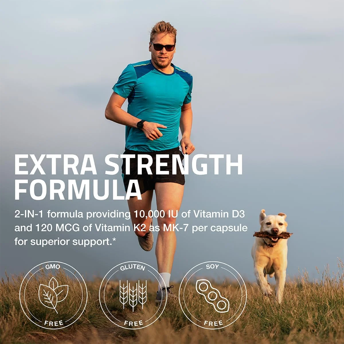 برونسون ویتامین K2 (MK7) با D3، مکمل با قدرت فوق العاده، فرمول غیر تراریخته برای سلامت استخوان و قلب، 10000 واحد بین المللی ویتامین D3 و 120 میکروگرم ویتامین K2 MK-7، کپسول های ویتامین D و K با بلع آسان، 120 عدد برونسون ویتامین K2 (MK7) با D3، مکمل با قدرت فوق العاده، فرمول غیر تراریخته برای سلامت استخوان و قلب، 10000 واحد بین المللی ویتامین D3 و 120 میکروگرم ویتامین K2 MK-7، کپسول های ویتامین D و K با بلع آسان، 120 عدد