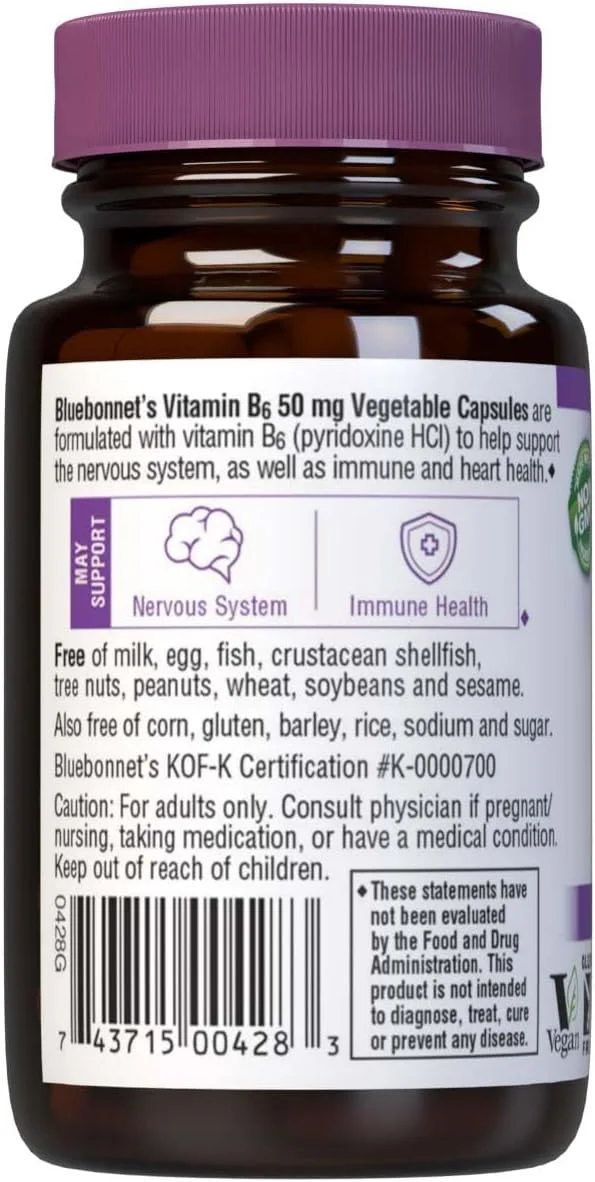 کپسول ویتامین ب۶ بلو بونت ۱۰۰ میلی گرم، ۹۰ عدد کپسول گیاهی