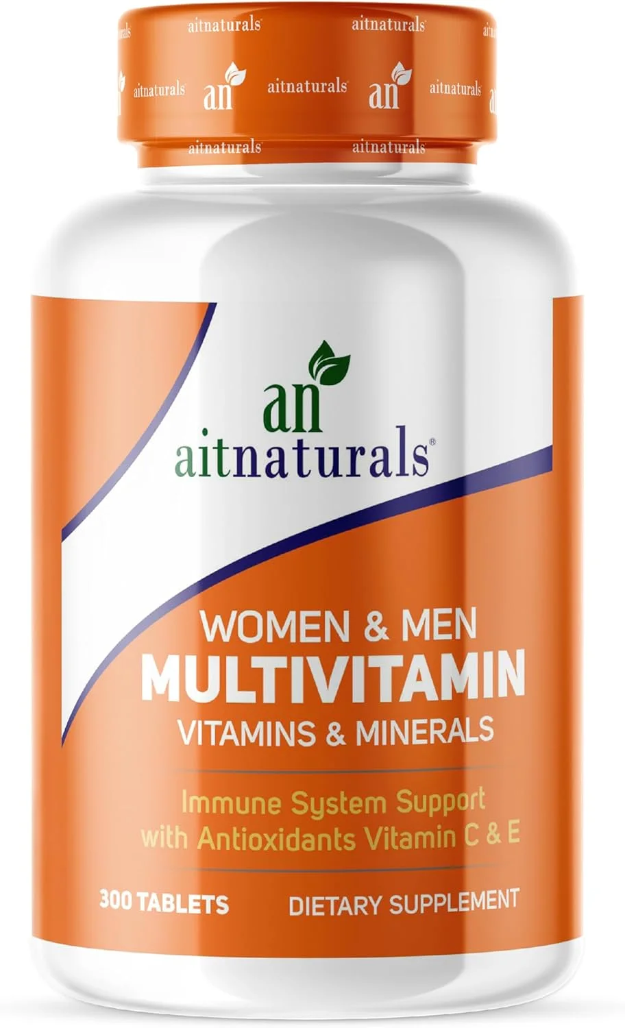 Aitnaturals Women and Men Multivitamin-300 Tablets| Enriched with Vitamin A, C, D, E, K, B12, Folate, Iron, Calcium, Magnesium, Biotin, Zinc, & Iodine | Support Immune System, Energy & Metabolism