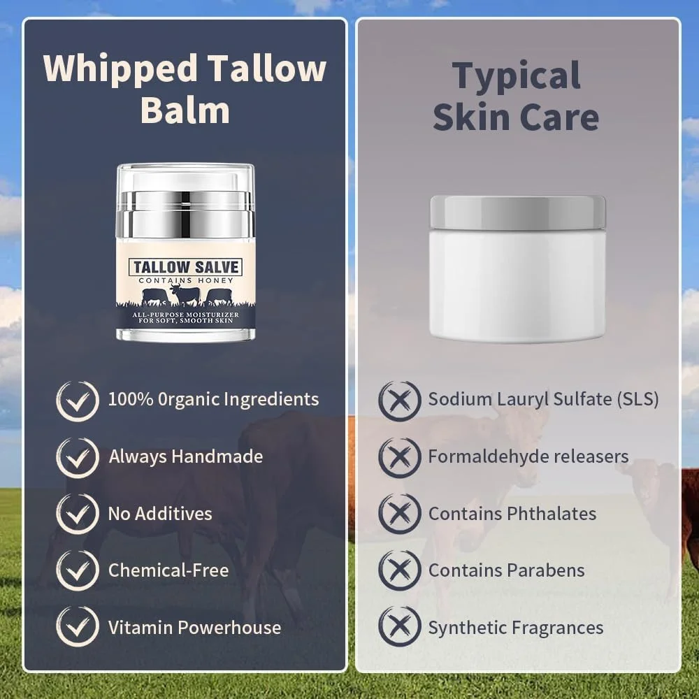 Azonee Moisturizing Face Cream, Organic Tallow and Honey Balm - Moisturizing & Renewing Body Cream, with Infused Olive Oil and Vitamins A, K, D, E for Skin Care (1.8 oz) Azonee Moisturizing Face Cream, Organic Tallow and Honey Balm - Moisturizing & Renewing Body Cream, with Infused Olive Oil and Vitamins A, K, D, E for Skin Care (1.8 oz)