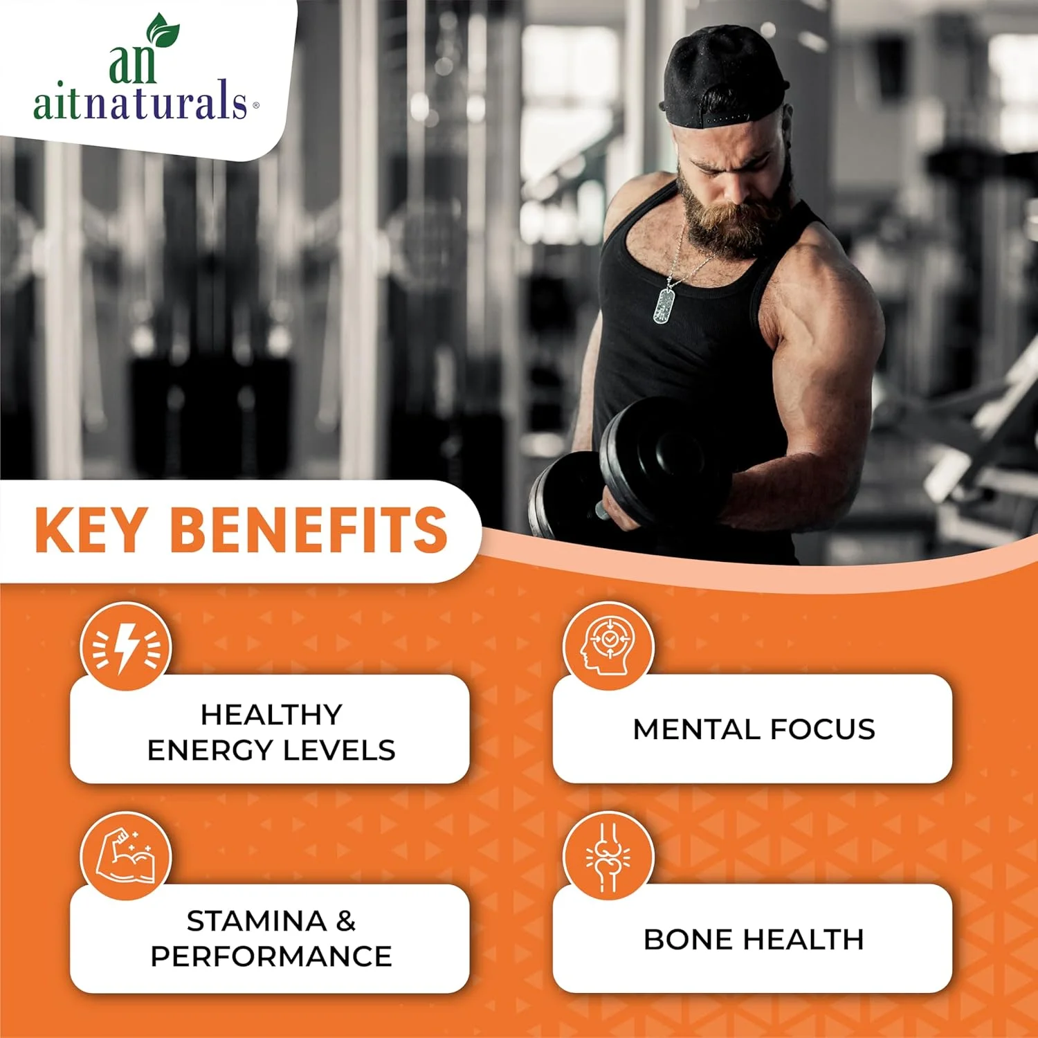 مولتی ویتامین مردانه Aitnaturals - 150 قرص | غنی شده با ویتامین A، C، D، E، K، B12، فولات، آهن، کلسیم، منیزیم، بیوتین، روی و ید | پشتیبانی از سلامت استخوان، عضله، انرژی و متابولیسم