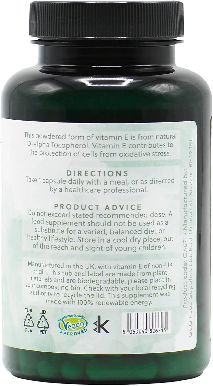 G&G Vitamins Vitamin E 400iu Natural D-Alpha Capsules
