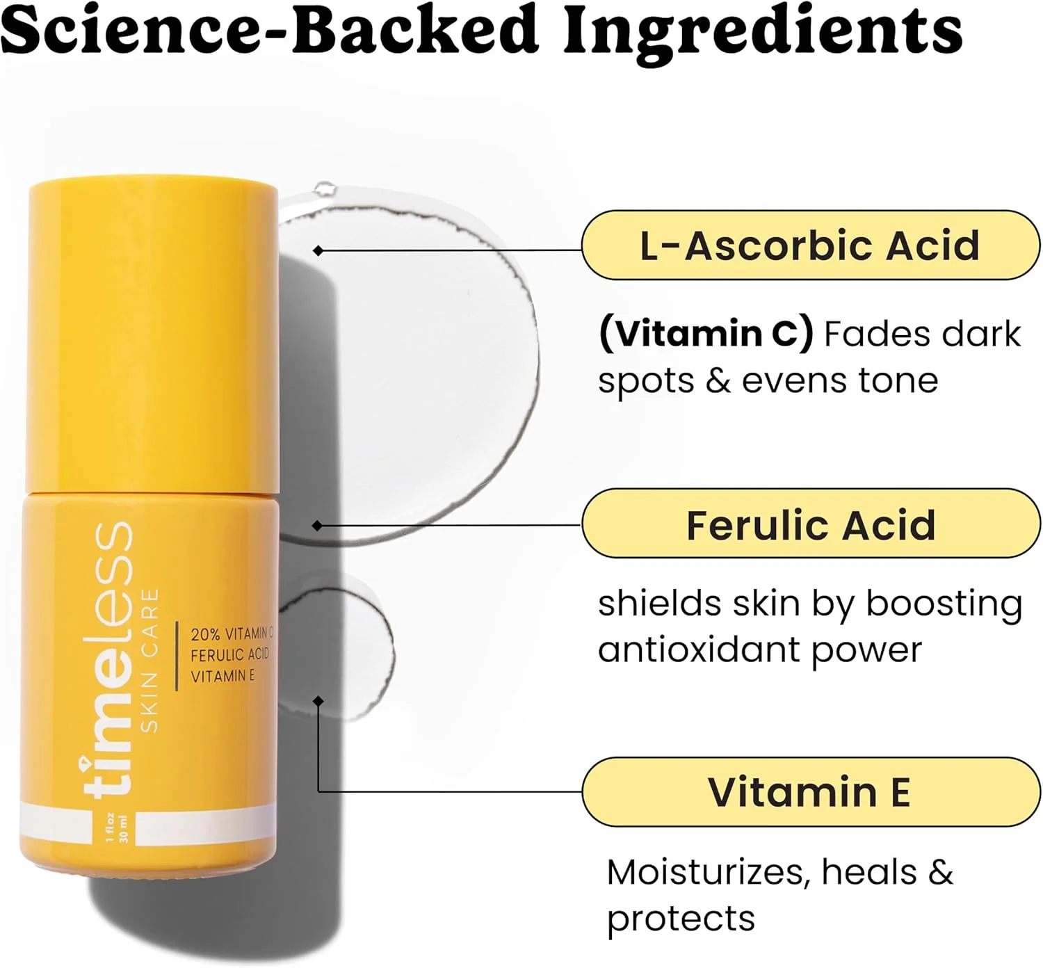 سرم ویتامین C 20% + E و فرولیک اسید تایملس، 30 میلی لیتر سرم ویتامین C 20% + E و فرولیک اسید تایملس، 30 میلی لیتر