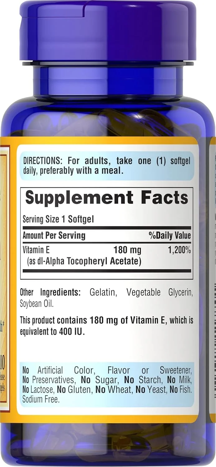 ویتامین ای 400 واحد بین المللی 180 میلی گرم پیوریتانز پراید 100 عددی