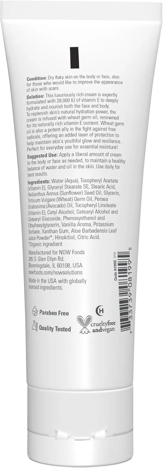 کرم ویتامین ای ناو سلوشنز 28000 واحد بین المللی 118 میلی لیتر