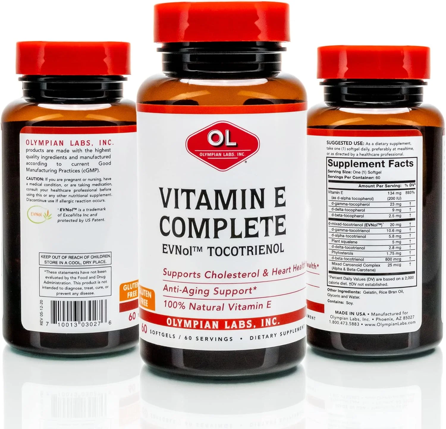 المپین لبز ویتامین ای کامل توکومین، 200 واحد بین المللی، 60 سافت ژل، مبارزه با رادیکال های آزاد، پشتیبانی از مغز، پوست و مو، 60 سروینگ المپین لبز ویتامین ای کامل توکومین، 200 واحد بین المللی، 60 سافت ژل، مبارزه با رادیکال های آزاد، پشتیبانی از مغز، پوست و مو، 60 سروینگ