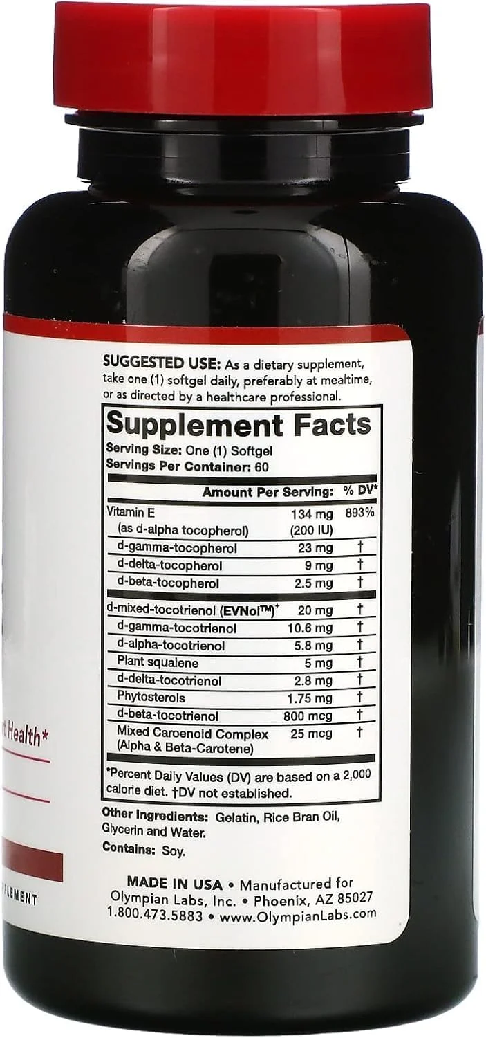 المپین لبز ویتامین ای کامل توکومین، 200 واحد بین المللی، 60 سافت ژل، مبارزه با رادیکال های آزاد، پشتیبانی از مغز، پوست و مو، 60 سروینگ المپین لبز ویتامین ای کامل توکومین، 200 واحد بین المللی، 60 سافت ژل، مبارزه با رادیکال های آزاد، پشتیبانی از مغز، پوست و مو، 60 سروینگ