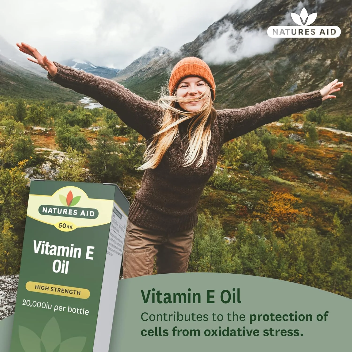 روغن ویتامین ای 20000 واحد بین المللی Natures Aid | ویتامین ای با منبع طبیعی و قدرت بالا | غیر تراریخته | 50 میلی لیتر روغن ویتامین ای 20000 واحد بین المللی Natures Aid | ویتامین ای با منبع طبیعی و قدرت بالا | غیر تراریخته | 50 میلی لیتر