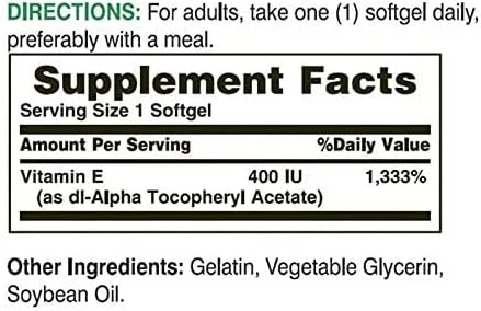 ویتامین ای Nature's Bounty، 400 واحد بین المللی ویتامین ای Nature's Bounty، 400 واحد بین المللی