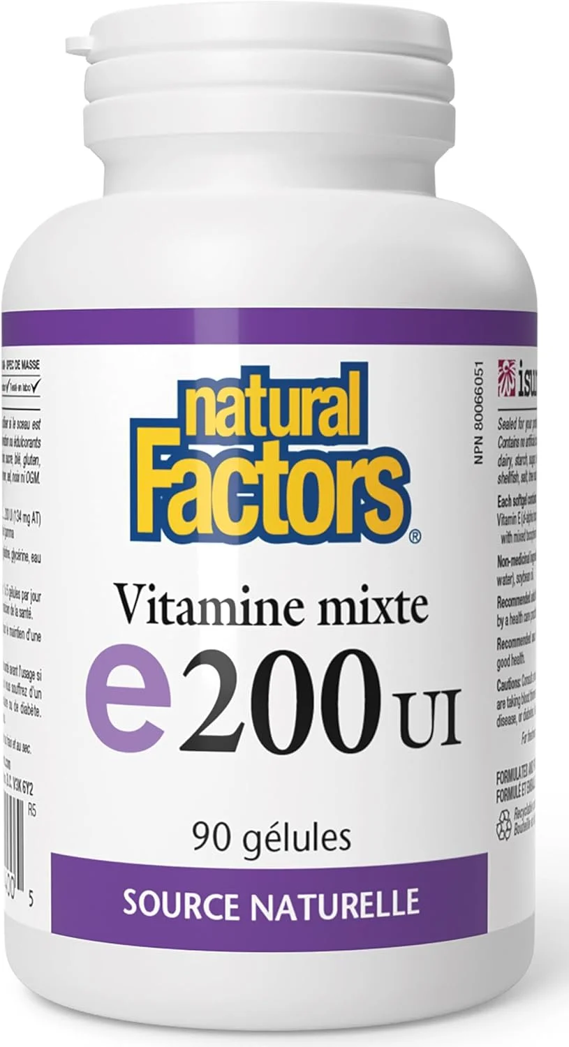 نچرال فاکتورز ویتامین ای 200 واحد بین المللی 90 سافت ژل