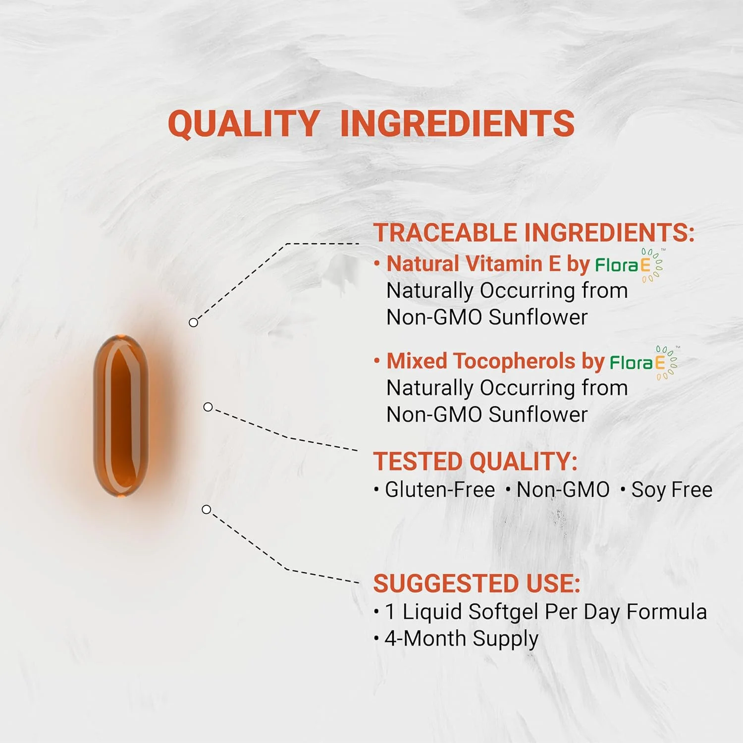 ویتامین ای 670 میلی گرم (1000 واحد بین المللی) آفتابگردان نچرالیس با توکوفرول های ترکیبی | ویتامین ضروری پوست و تقویت سیستم ایمنی | غیر GMO، بدون سویا و گلوتن | 120 سافت ژل