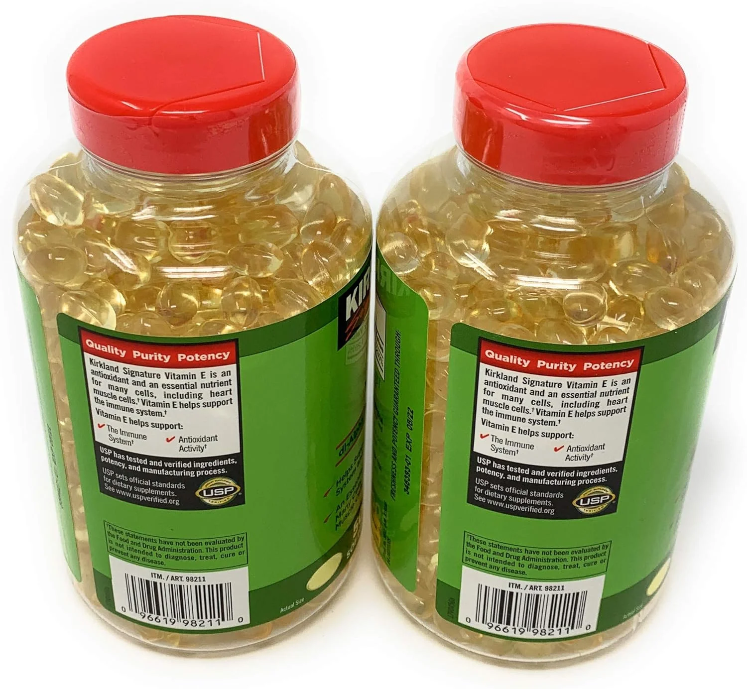 ویتامین ای 400 واحد بین المللی Kirkland Signature، 500 سافت ژل (بسته 2 عددی)