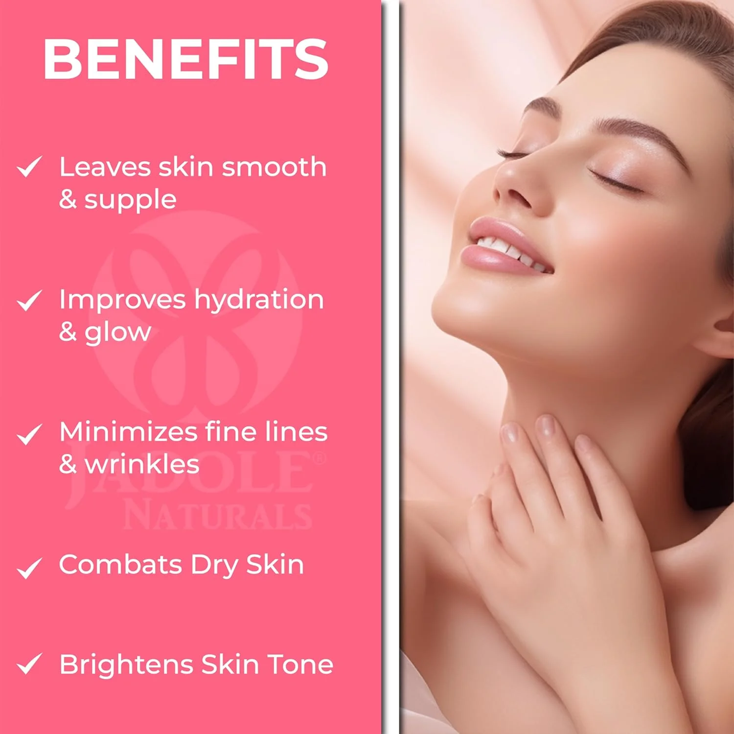 سرم صورت روغن ویتامین E و سبوس برنج ارگانیک Jadole Naturals - 30 میلی لیتر برای درخشش جوانی | فرمول مغذی روغن های ضروری جوجوبا، آووکادو و اسطوخودوس برای ترمیم پوست آسیب دیده، آبرسانی و روشن شدن پوست