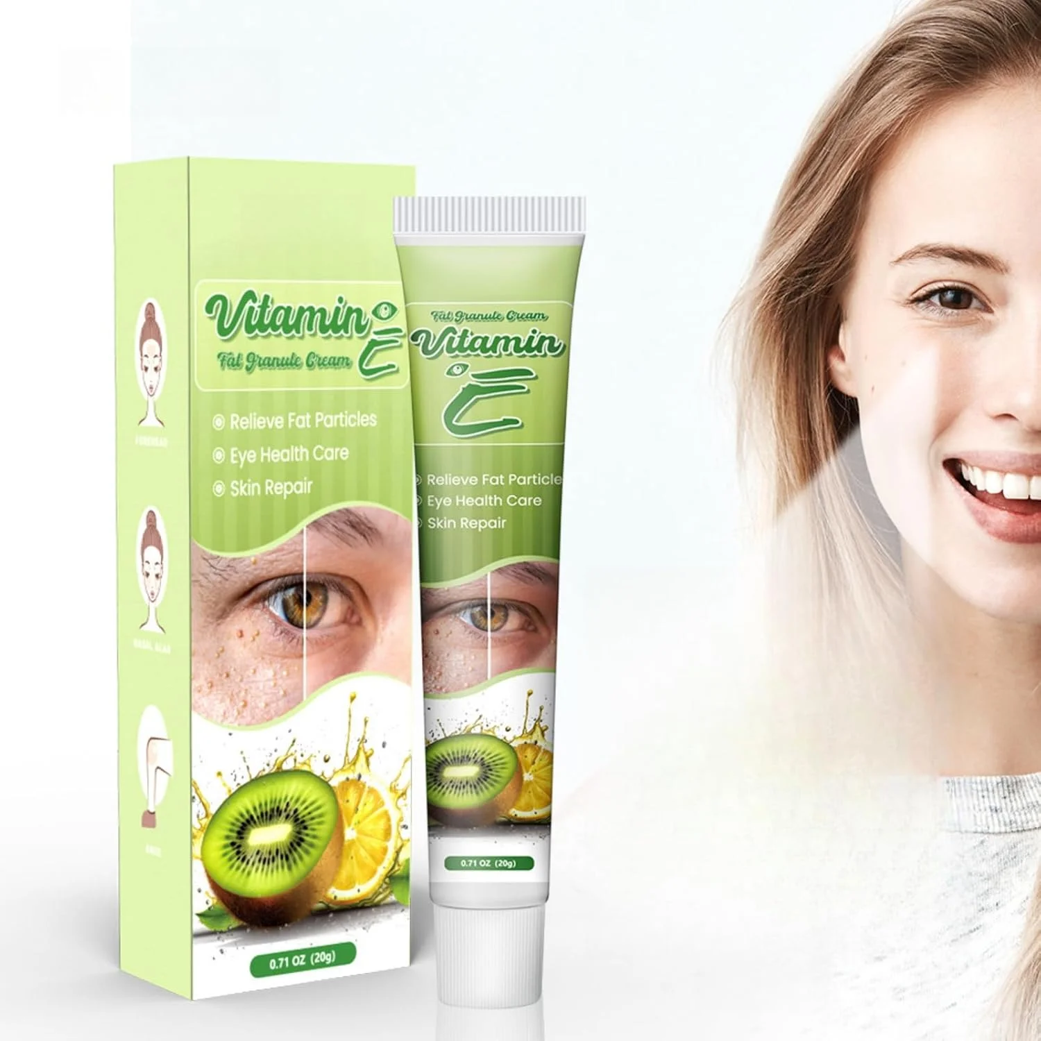 کرم گرانول چربی ویتامین E هونپولو 20 گرم - حذف موثر ذرات چربی، مراقبت ویژه گرانول، سفت کننده و ترمیم کننده پوست اطراف چشم، پشتیبانی از سلامت چشم، ترویج پوست صاف و سالم