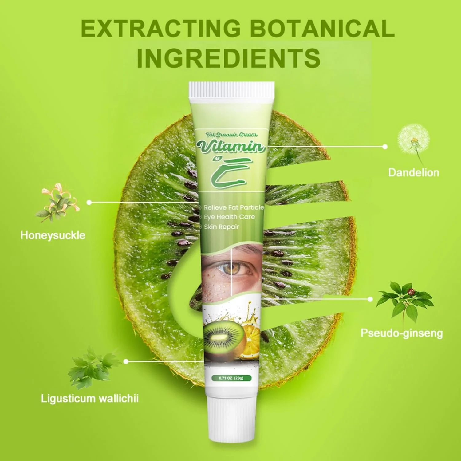 کرم گرانول چربی ویتامین E هونپولو 20 گرم - حذف موثر ذرات چربی، مراقبت ویژه گرانول، سفت کننده و ترمیم کننده پوست اطراف چشم، پشتیبانی از سلامت چشم، ترویج پوست صاف و سالم