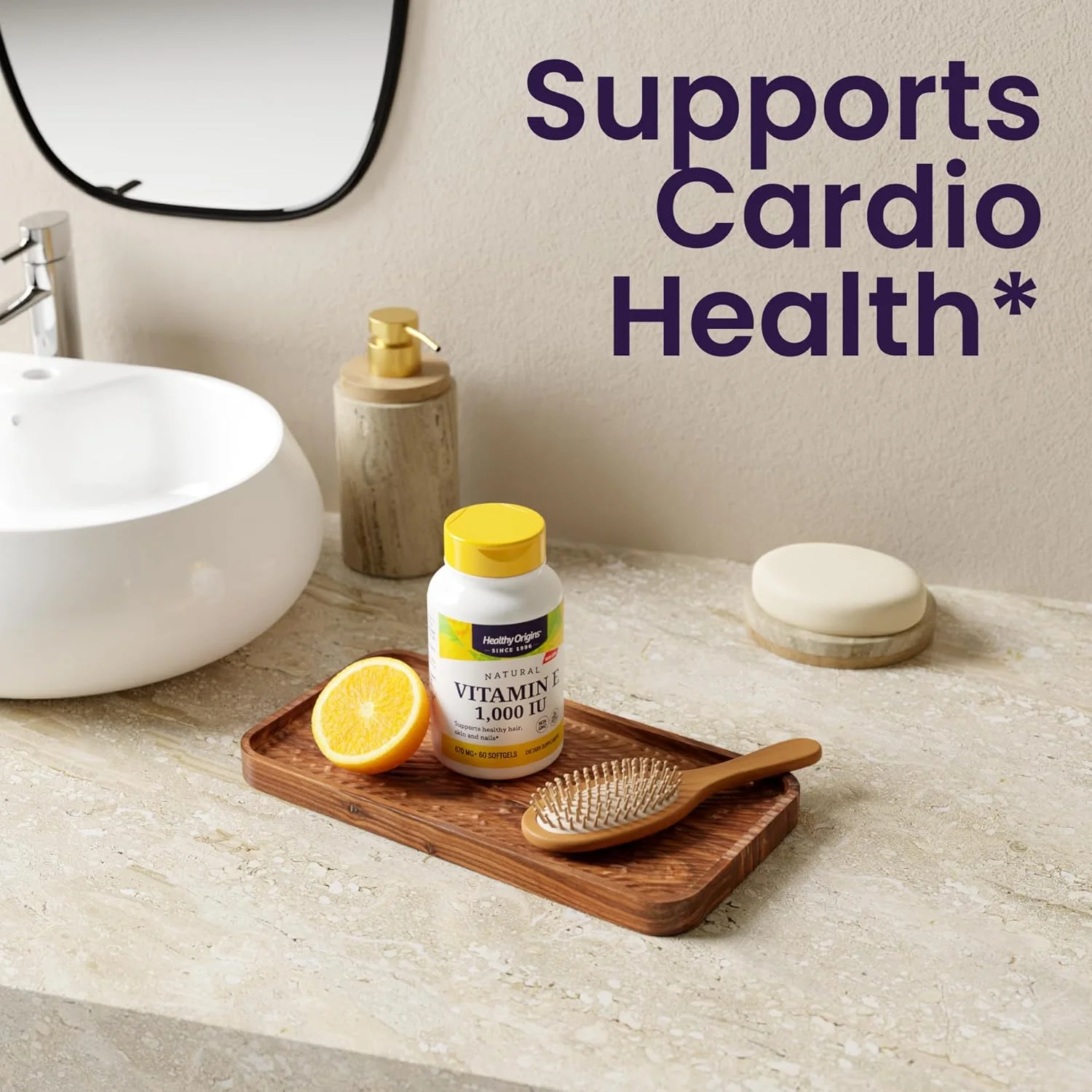 کپسول های ژلاتینی ویتامین ای 1000 واحد بین المللی Healthy Origins (طبیعی) توکوفرول های مخلوط - مکمل کپسول ویتامین ای - فاقد گلوتن و غیر تراریخته - ویتامین پوست، مو و ناخن - 120 کپسول ژلاتینی