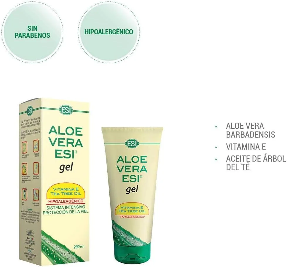 ژل آلوئه ورا ESI با ویتامین E و روغن درخت چای، 200 میلی لیتر