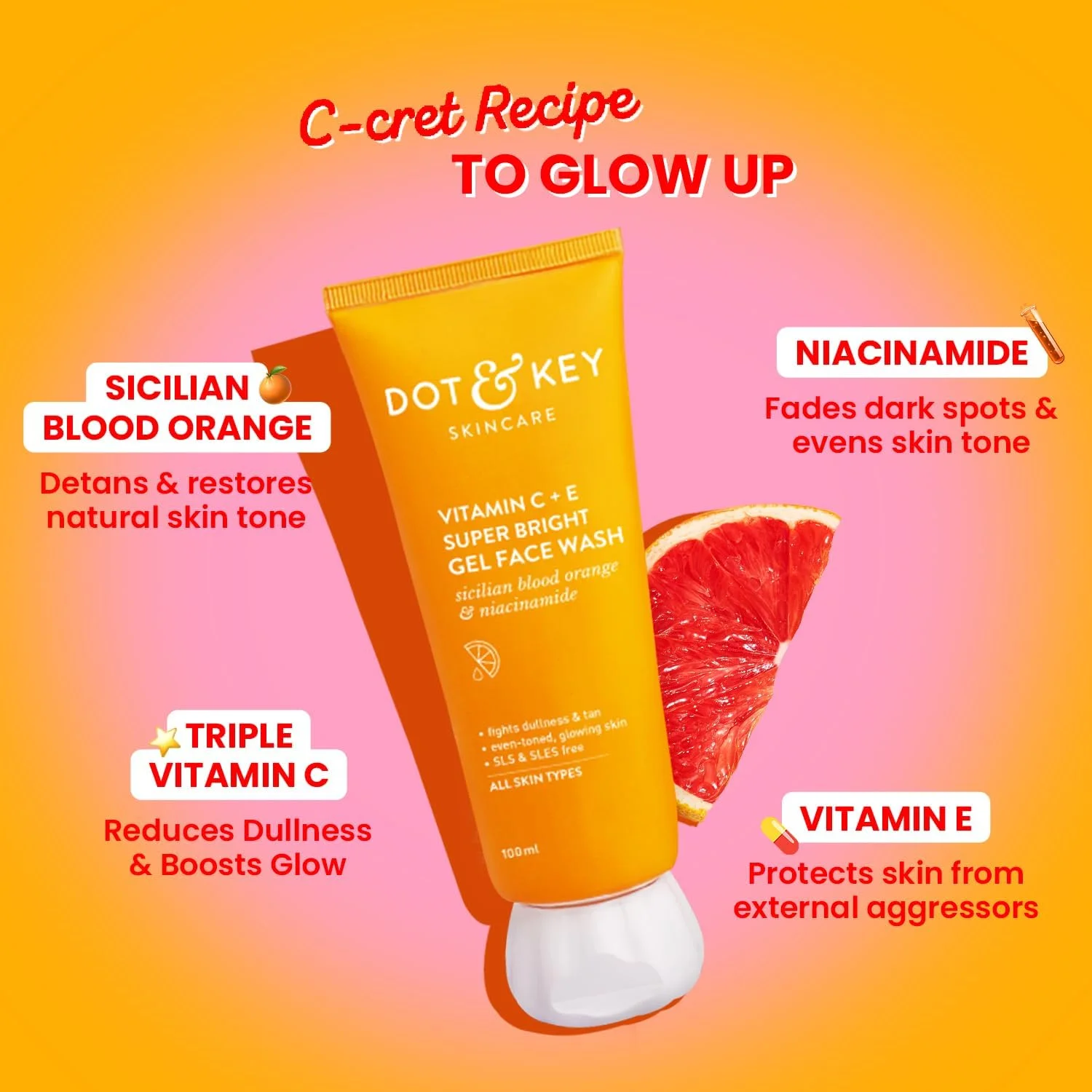 Dot & Key Vitamin C+E Gel Facewash